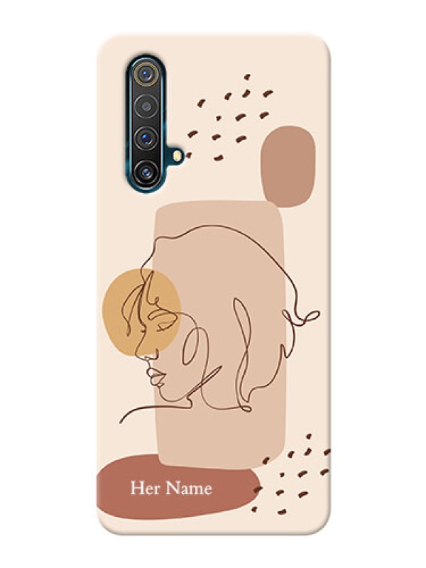 Custom Realme X3 Super Zoom Custom Phone Covers: Calm Woman line art Design