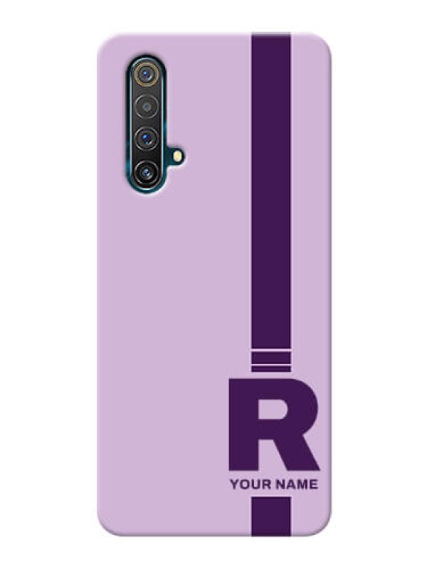 Custom Realme X3 Super Zoom Custom Phone Covers: Simple dual tone stripe with name Design