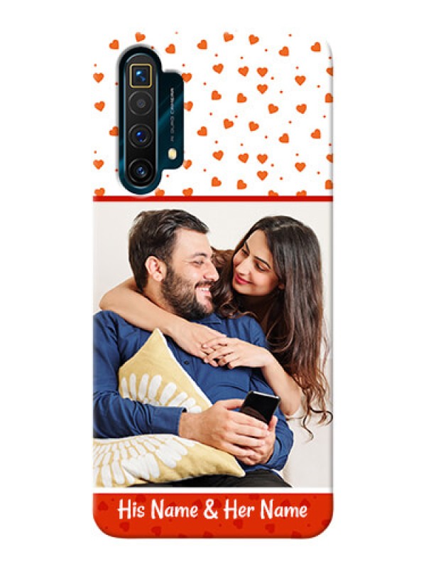 Custom Realme X3 Phone Back Covers: Orange Love Symbol Design
