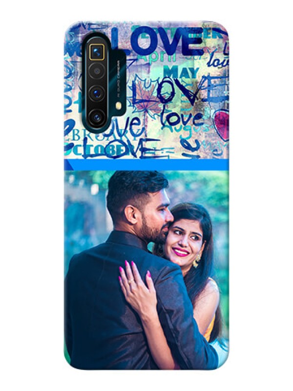 Custom Realme X3 Mobile Covers Online: Colorful Love Design
