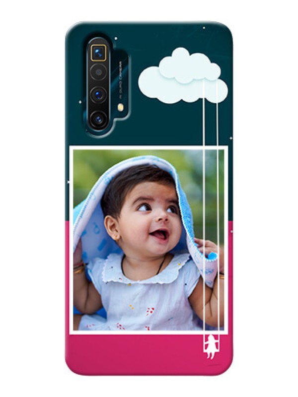 Custom Realme X3 custom phone covers: Cute Girl with Cloud Design