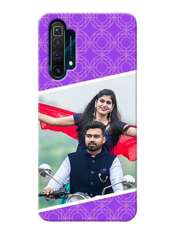 Custom Realme X3 mobile back covers online: violet Pattern Design