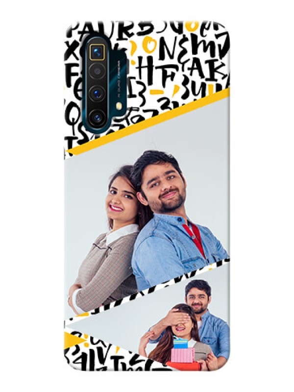Custom Realme X3 Phone Back Covers: Letters Pattern Design