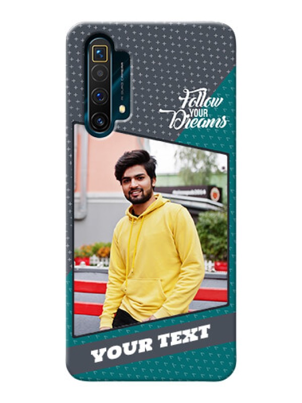 Custom Realme X3 Back Covers: Background Pattern Design with Quote