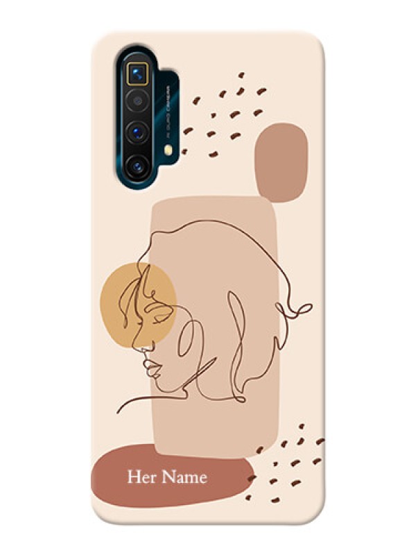 Custom Realme X3 Custom Phone Covers: Calm Woman line art Design