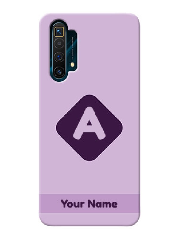 Custom Realme X3 Custom Mobile Case with Custom Letter in curved badge Design