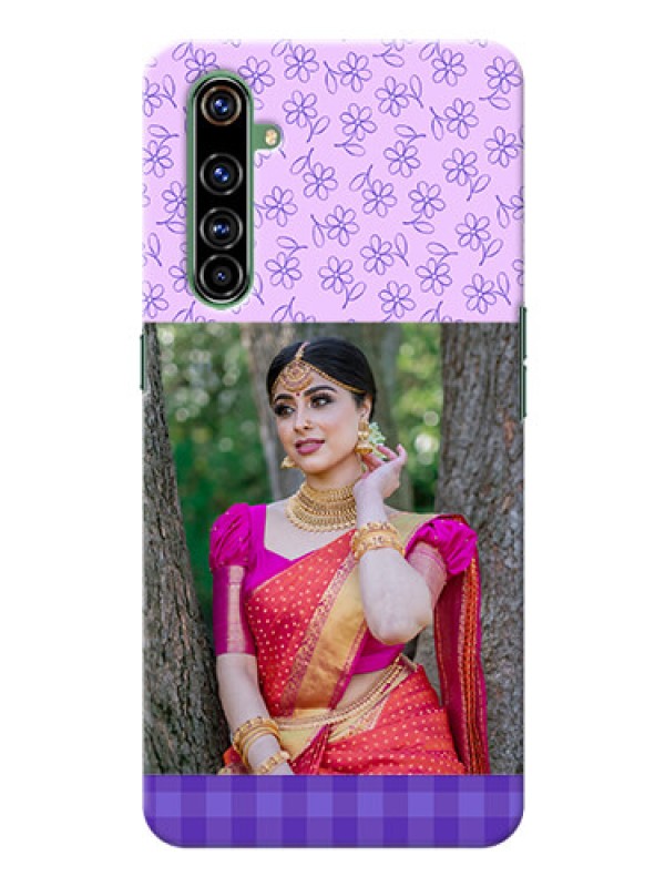 Custom Realme X50 Pro 5G Mobile Cases: Purple Floral Design