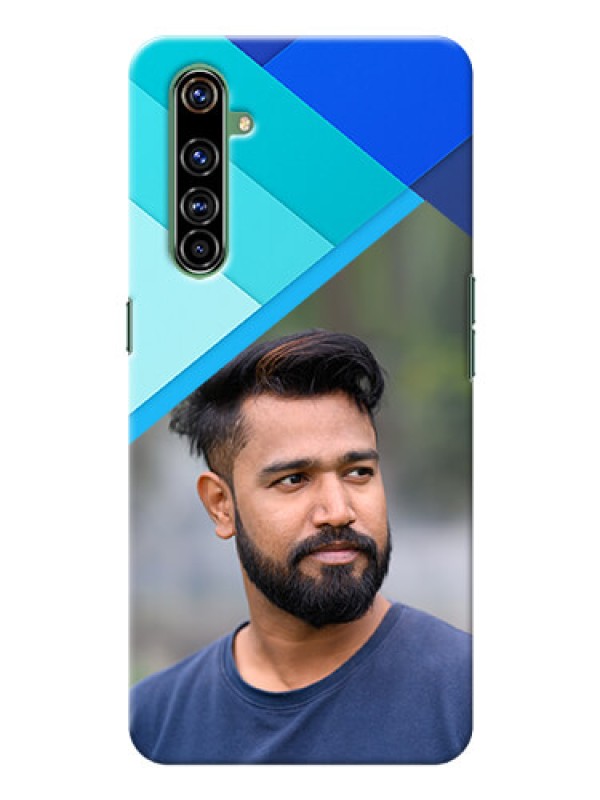 Custom Realme X50 Pro 5G Phone Cases Online: Blue Abstract Cover Design