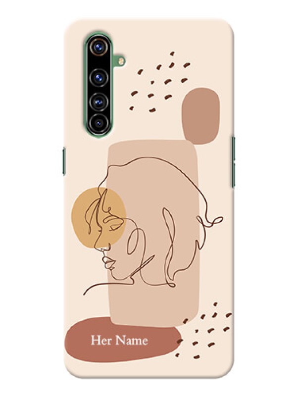 Custom Realme X50 Pro 5G Custom Phone Covers: Calm Woman line art Design