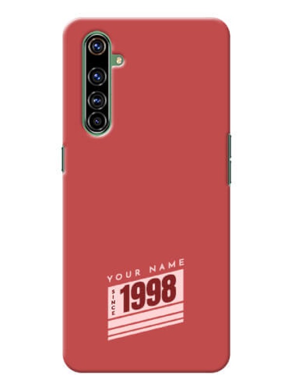 Custom Realme X50 Pro 5G Phone Back Covers: Red custom year of birth Design