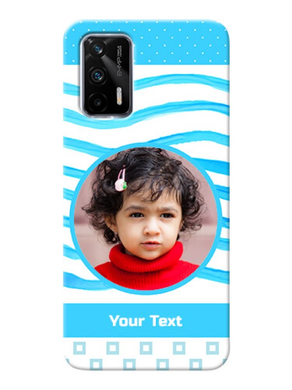 Custom Realme X7 Max 5G phone back covers: Simple Blue Case Design