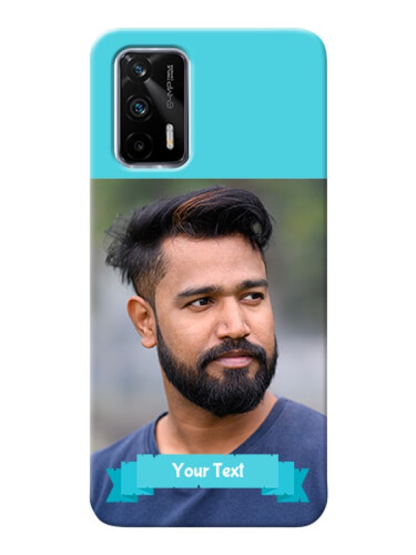 Custom Realme X7 Max 5G Personalized Mobile Covers: Simple Blue Color Design