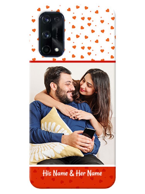 Custom Realme X7 Pro Phone Back Covers: Orange Love Symbol Design
