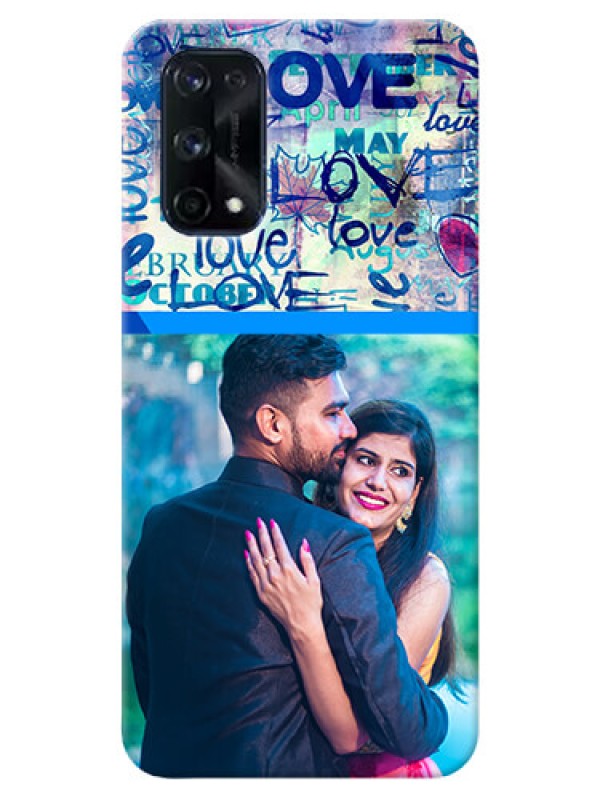 Custom Realme X7 Pro Mobile Covers Online: Colorful Love Design