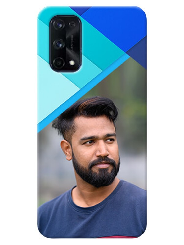 Custom Realme X7 Pro Phone Cases Online: Blue Abstract Cover Design