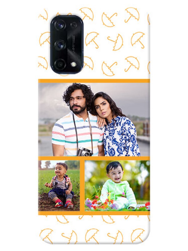 Custom Realme X7 Pro Personalised Phone Cases: Yellow Pattern Design