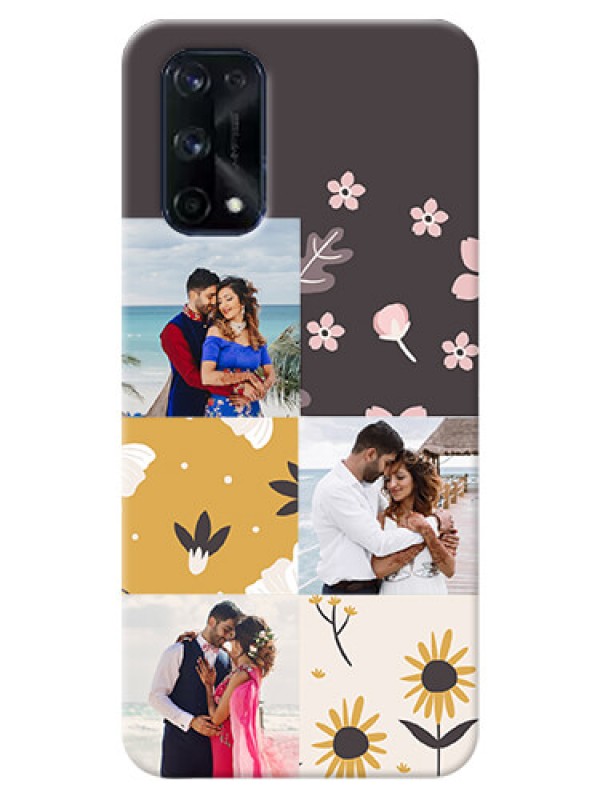 Custom Realme X7 Pro phone cases online: 3 Images with Floral Design