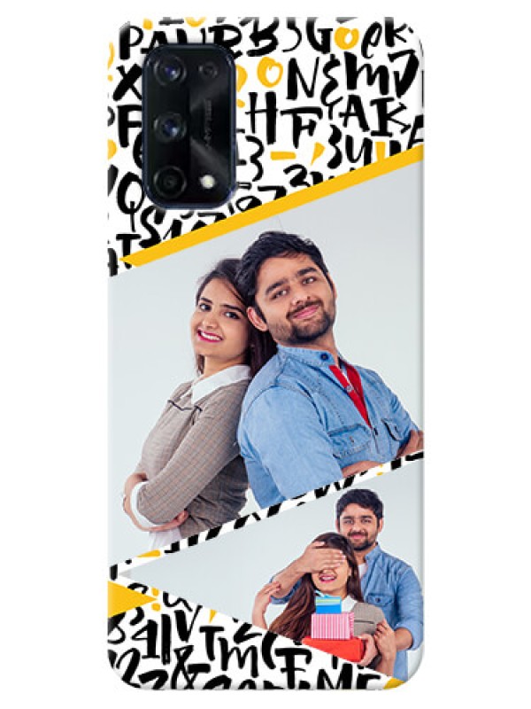 Custom Realme X7 Pro Phone Back Covers: Letters Pattern Design