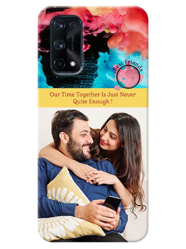 Custom Realme X7 Pro Mobile Cases: Quote with Acrylic Painting Design