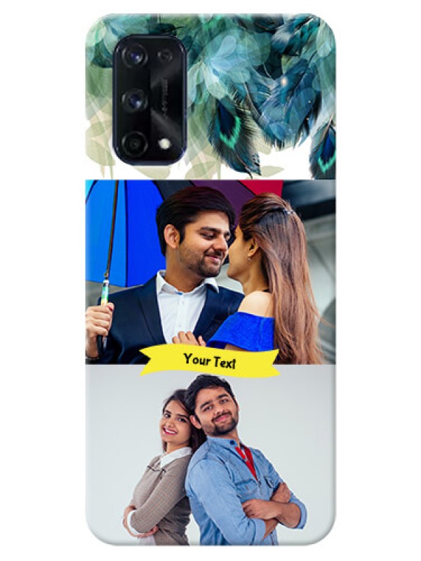 Custom Realme X7 Pro Phone Cases: Image with Boho Peacock Feather Design