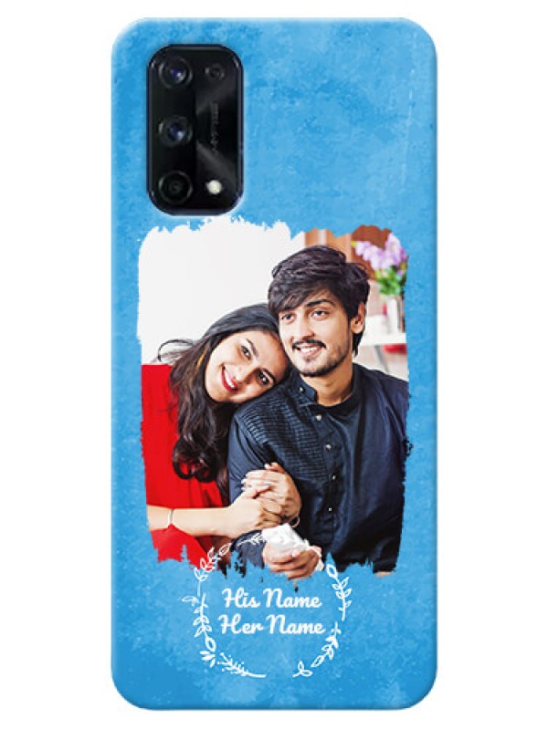 Custom Realme X7 Pro custom mobile cases: Blue Color Vintage Design
