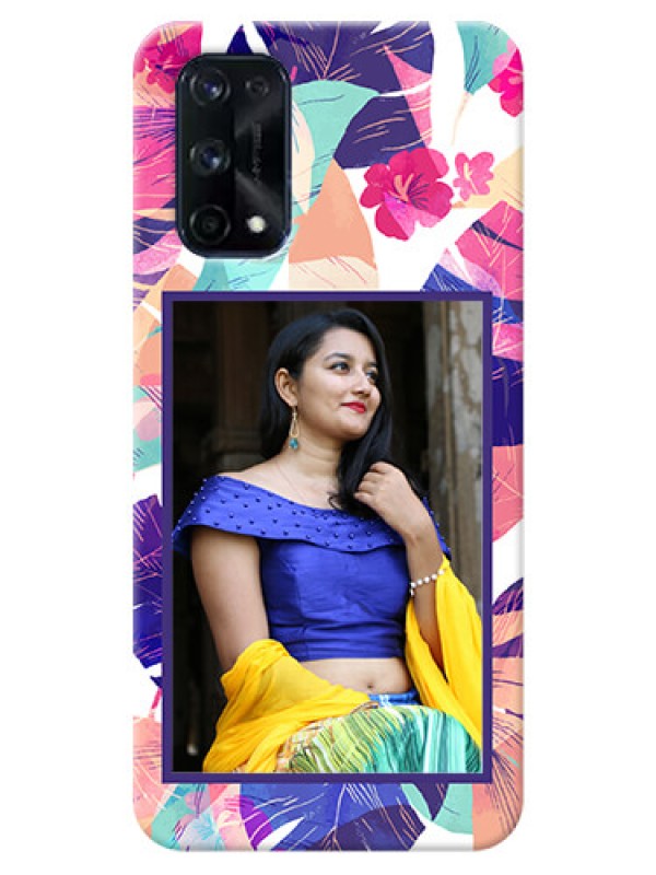 Custom Realme X7 Pro Personalised Phone Cases: Abstract Floral Design
