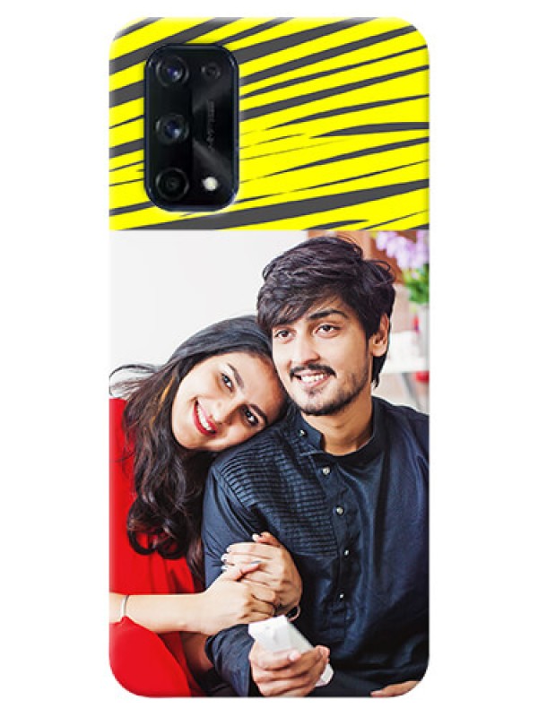 Custom Realme X7 Pro Personalised mobile covers: Yellow Abstract Design