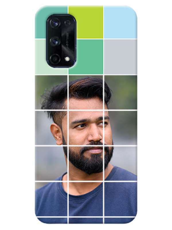 Custom Realme X7 Pro personalised phone covers with white box pattern 