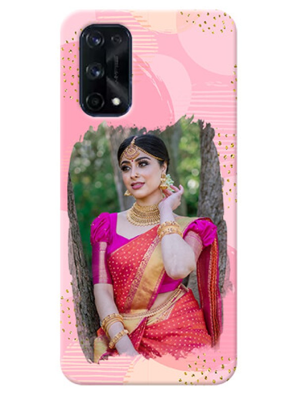 Custom Realme X7 Pro Phone Covers for Girls: Gold Glitter Splash Design