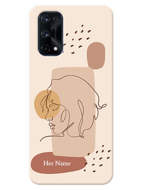 Custom Realme X7 Pro Custom Phone Covers: Calm Woman line art Design