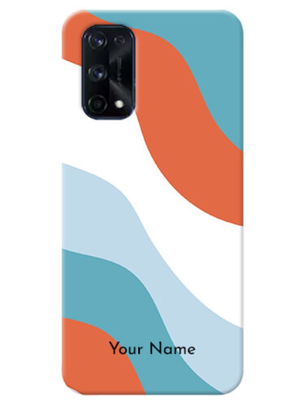 Custom Realme X7 Pro Mobile Back Covers: coloured Waves Design