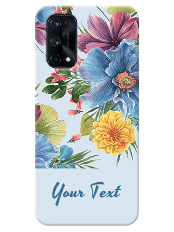 Custom Realme X7 Pro Custom Phone Cases: Stunning Watercolored Flowers Painting Design