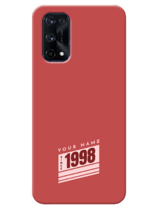 Custom Realme X7 Pro Phone Back Covers: Red custom year of birth Design