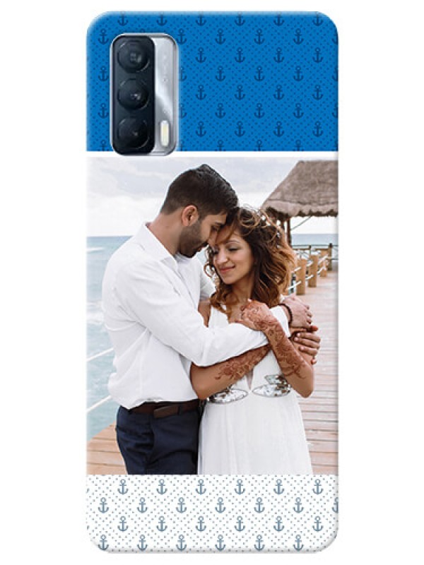 Custom Realme X7 Mobile Phone Covers: Blue Anchors Design