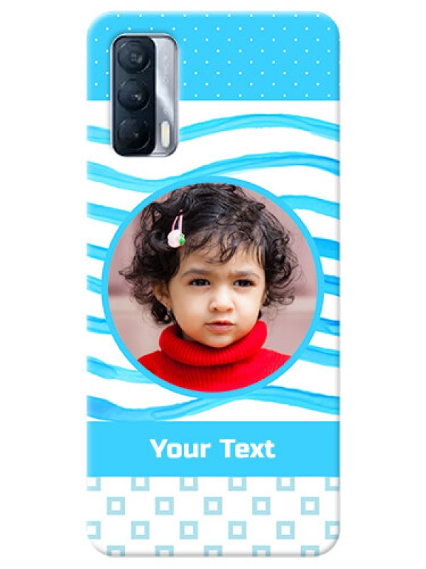 Custom Realme X7 phone back covers: Simple Blue Case Design