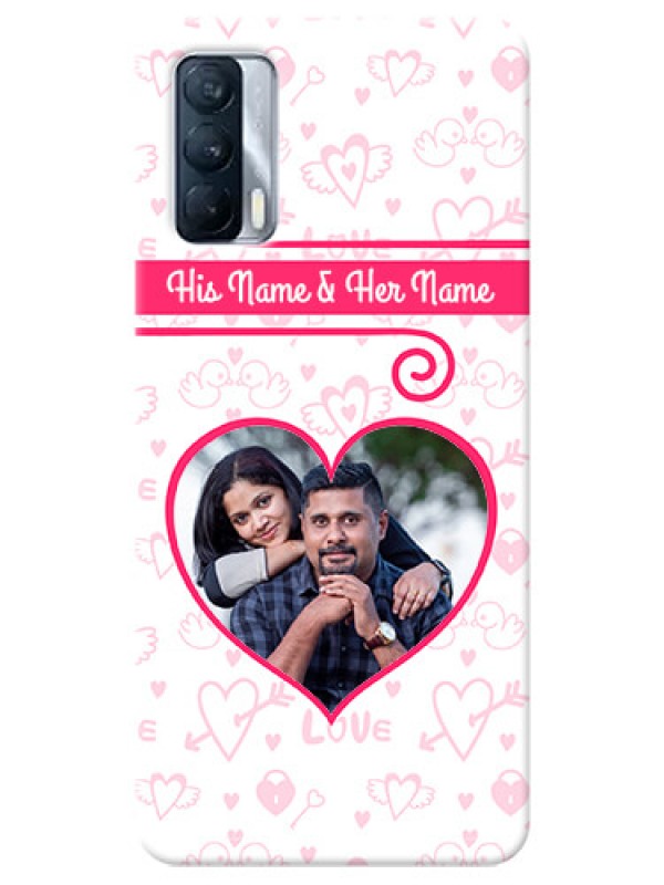 Custom Realme X7 Personalized Phone Cases: Heart Shape Love Design