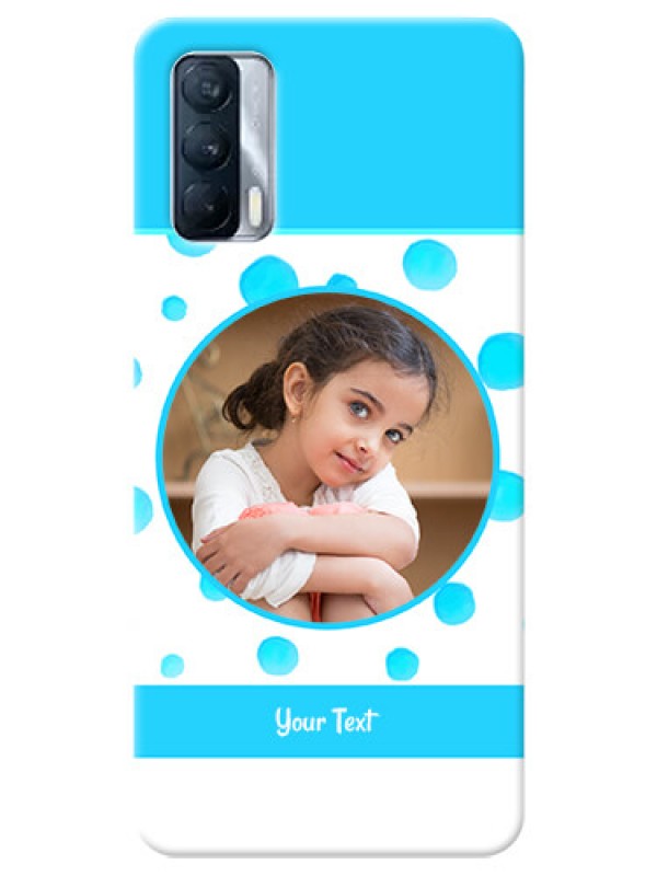 Custom Realme X7 Custom Phone Covers: Blue Bubbles Pattern Design