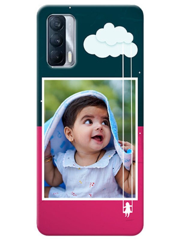 Custom Realme X7 custom phone covers: Cute Girl with Cloud Design