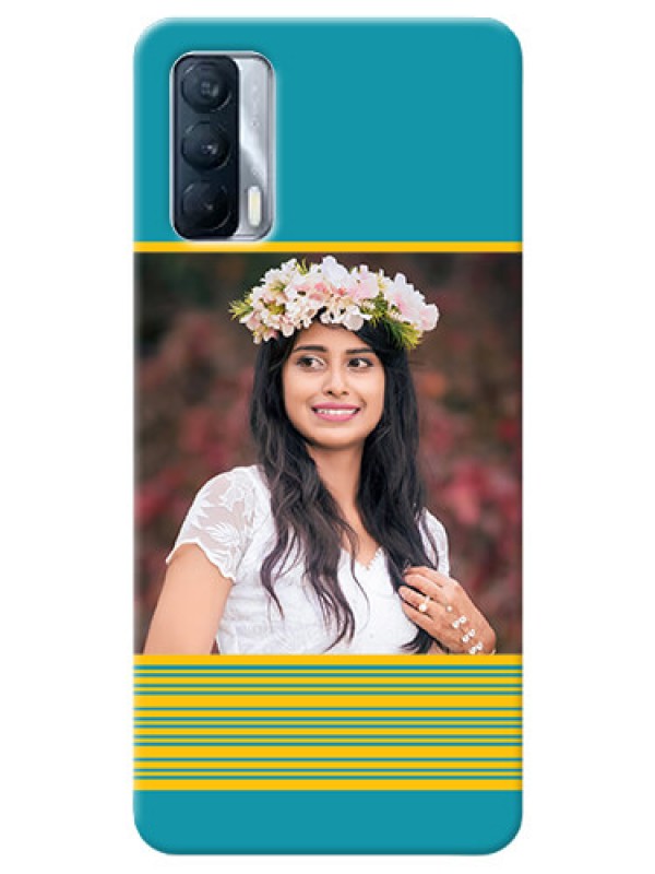 Custom Realme X7 personalized phone covers: Yellow & Blue Design 