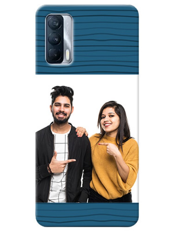 Custom Realme X7 Custom Phone Cases: Blue Pattern Cover Design
