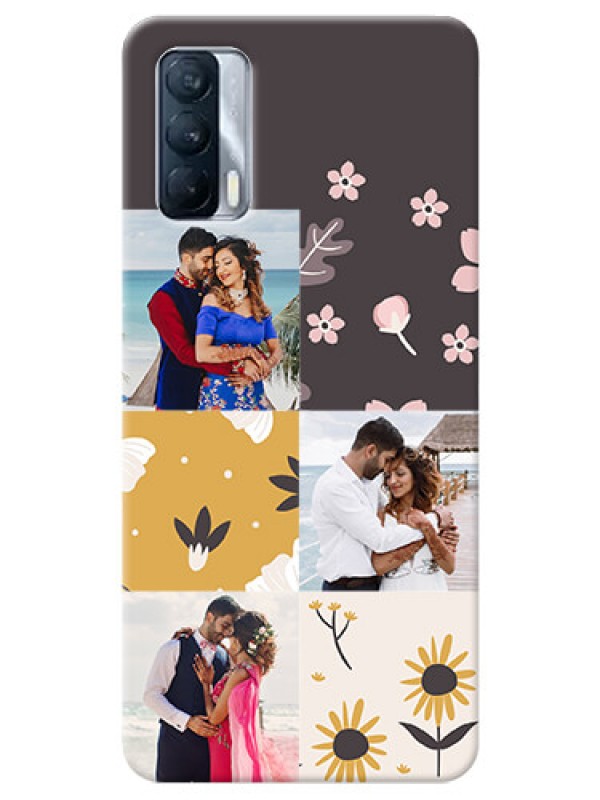 Custom Realme X7 phone cases online: 3 Images with Floral Design