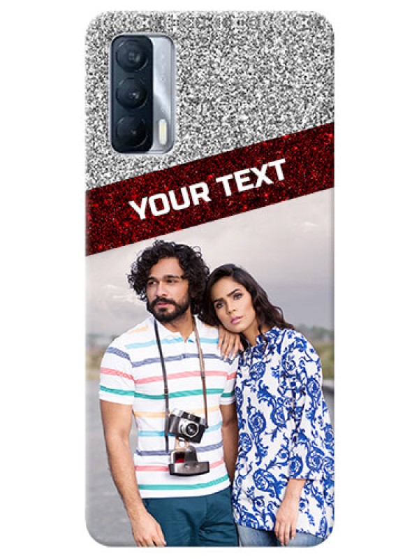 Custom Realme X7 Mobile Cases: Image Holder with Glitter Strip Design
