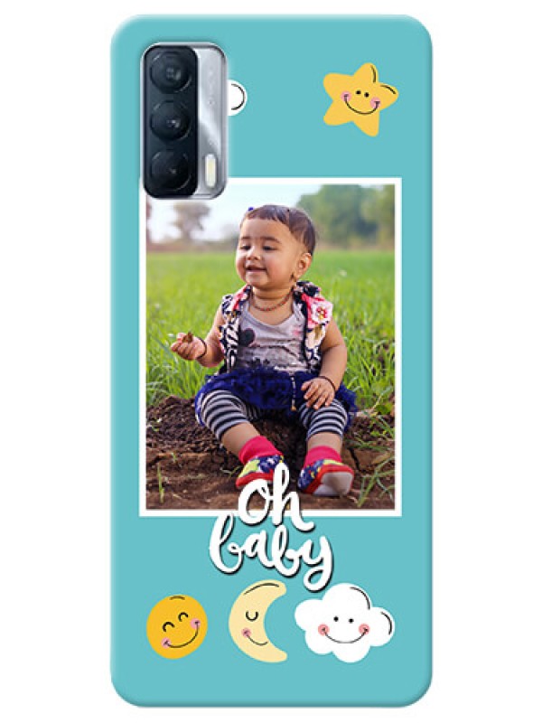 Custom Realme X7 Personalised Phone Cases: Smiley Kids Stars Design