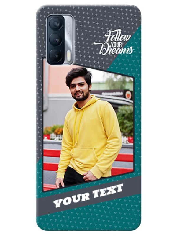 Custom Realme X7 Back Covers: Background Pattern Design with Quote