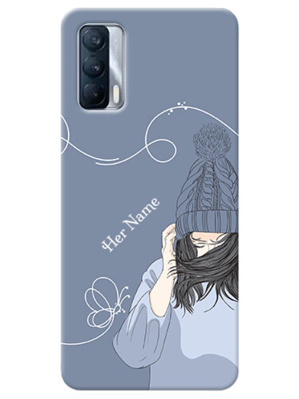 Custom Realme X7 Custom Mobile Case with Girl in winter outfit Design