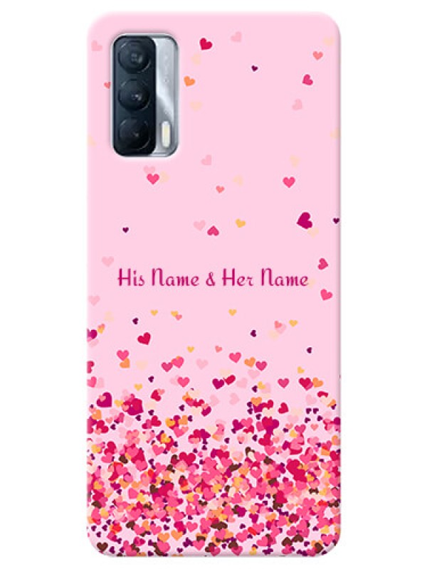 Custom Realme X7 Phone Back Covers: Floating Hearts Design