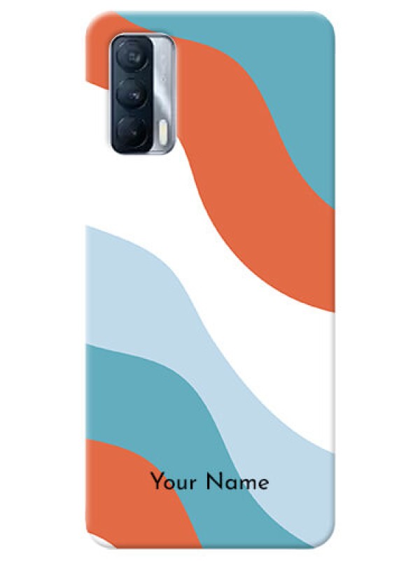 Custom Realme X7 Mobile Back Covers: coloured Waves Design