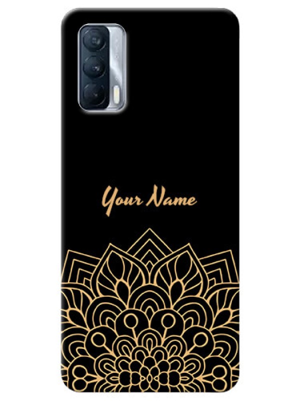 Custom Realme X7 Back Covers: Golden mandala Design