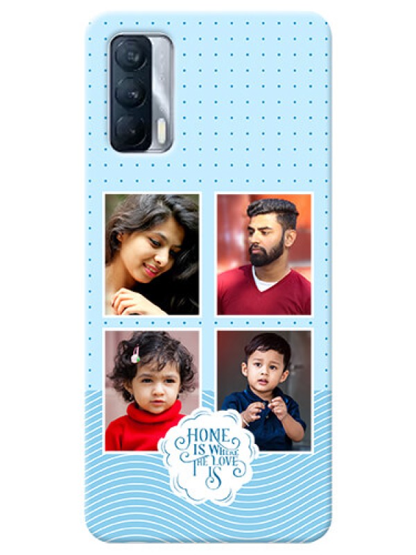 Custom Realme X7 Custom Phone Covers: Cute love quote with 4 pic upload Design
