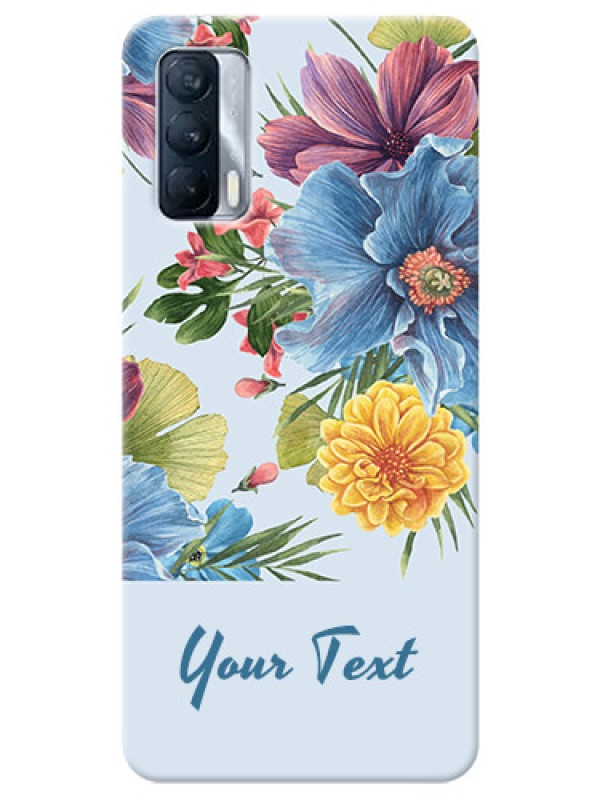 Custom Realme X7 Custom Phone Cases: Stunning Watercolored Flowers Painting Design